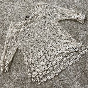 3/$9 🔥 Floral Lace Swim Cover Up Top